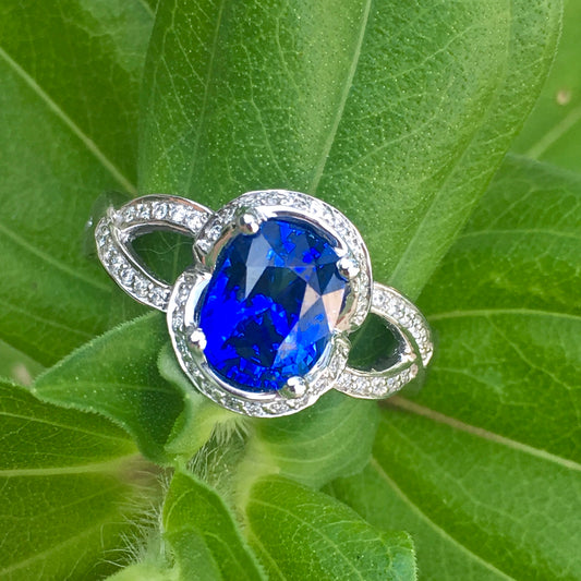 2.25 Blue Sapphire Ring