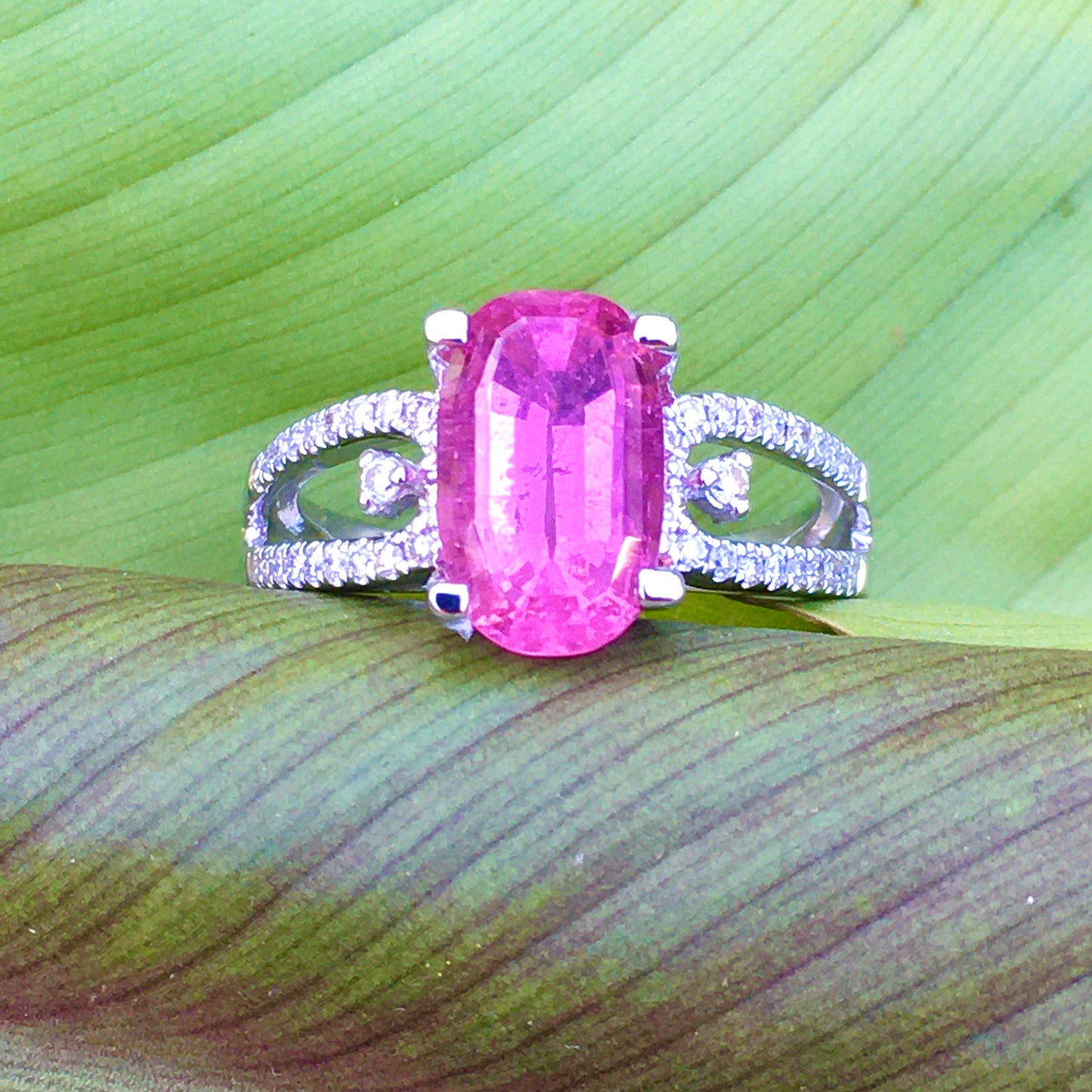2.97 Pink Tourmaline Ring