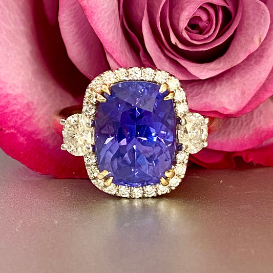 7.53 Purple Ceylon Sapphire ring