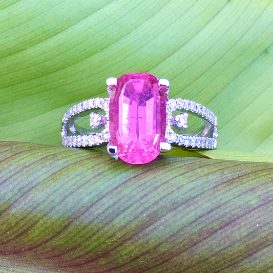 2.97 Pink Tourmaline Ring