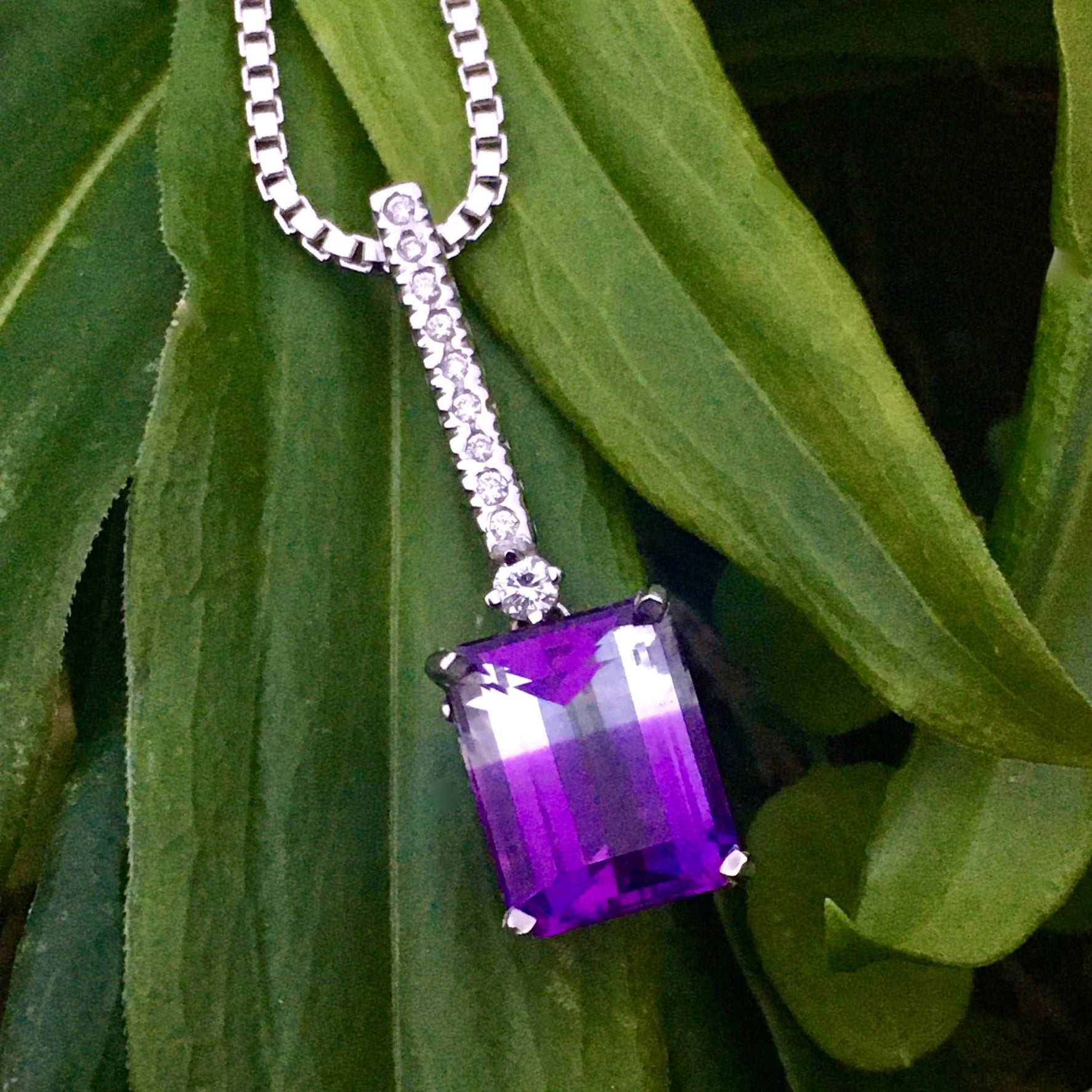 4.38 Bi Color Amethyst Pendant dbgems